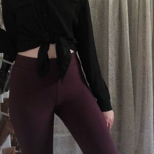 Maroon leggings